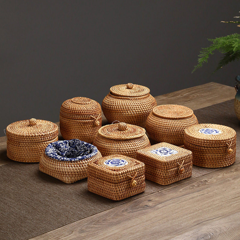 Kitchen Gadgets In Japan - Scatola portaoggetti in rattan intrecciato a