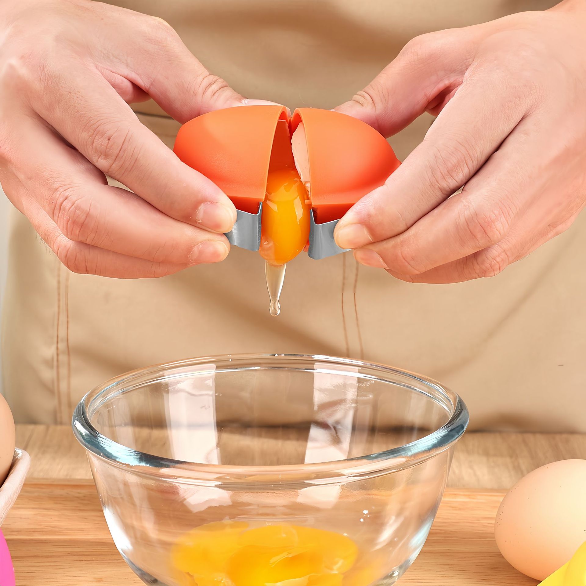 Egg Separator Tool - 1/3 Pezzi Apriscatole per Uova Facile