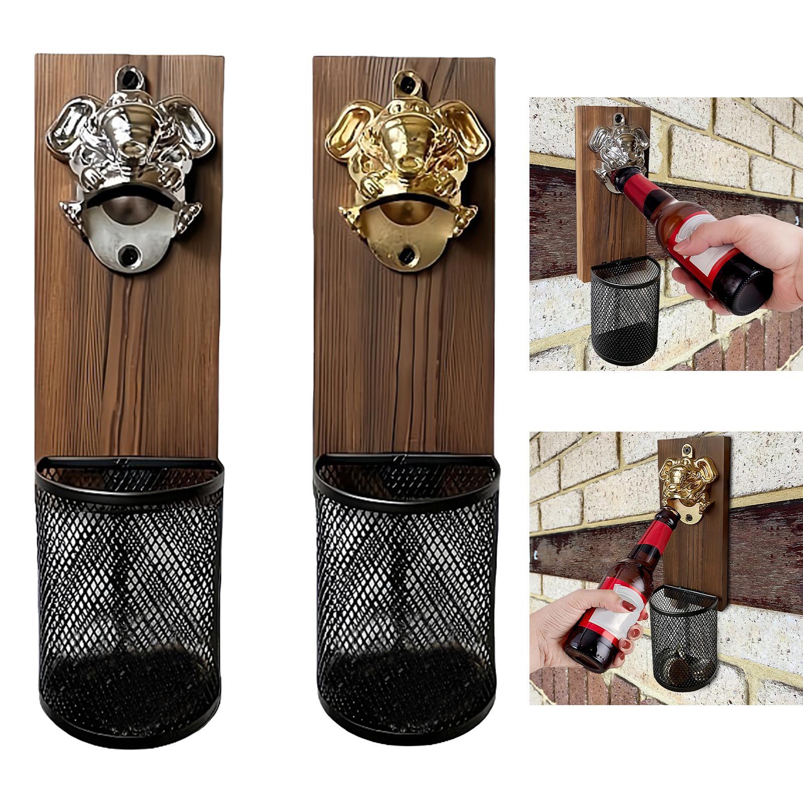 Kitchen Home Gadgets - Apribottiglie Magnetico con Raccoglitore di Tappi,