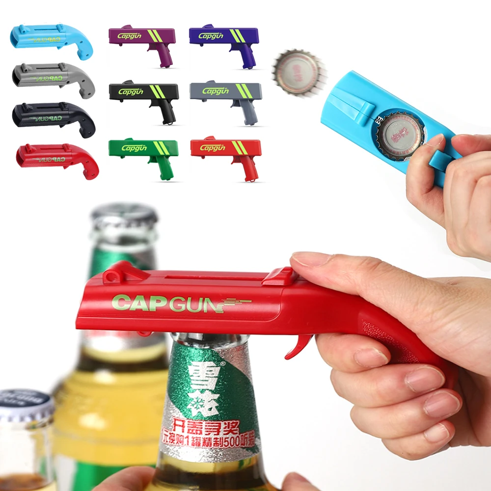 Cap Gun Beer Opener Bottle Fly - Kitchen Gadgets And Toys recensione e prezzo