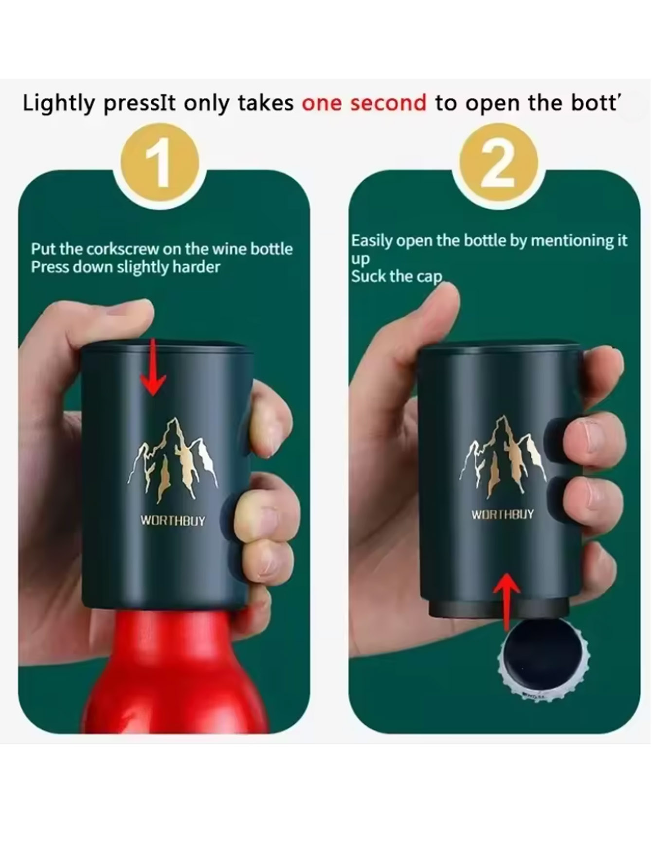 1 pz apribottiglie automatico  - Kitchen Gadgets Design recensione e prezzo
